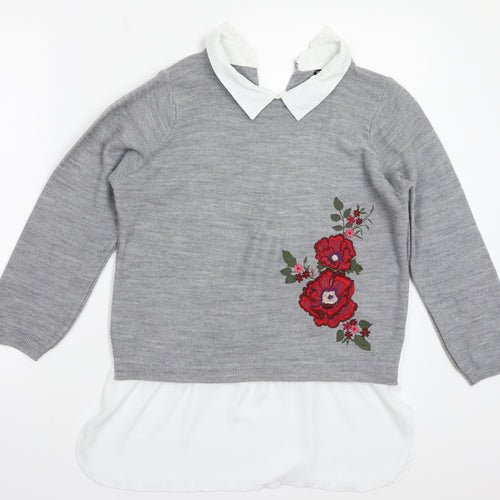 Select Womens Grey   Pullover Jumper Size 12