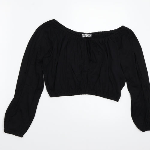 Body Womens Black   Basic Blouse Size 14