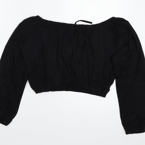 Body Womens Black   Basic Blouse Size 14