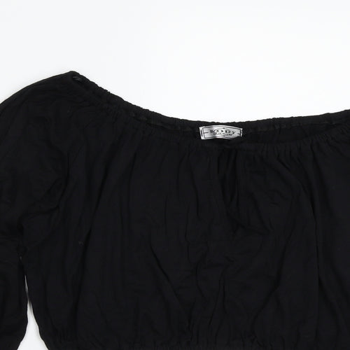 Body Womens Black   Basic Blouse Size 14