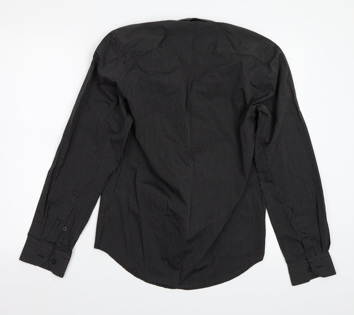 UrbanSpirit Mens Black Striped   Button-Up Size S