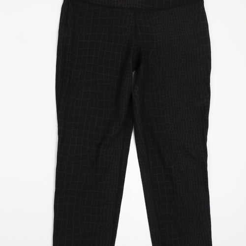 Preworn Womens Black Animal Print  Jegging Trousers Size 10 L24 in