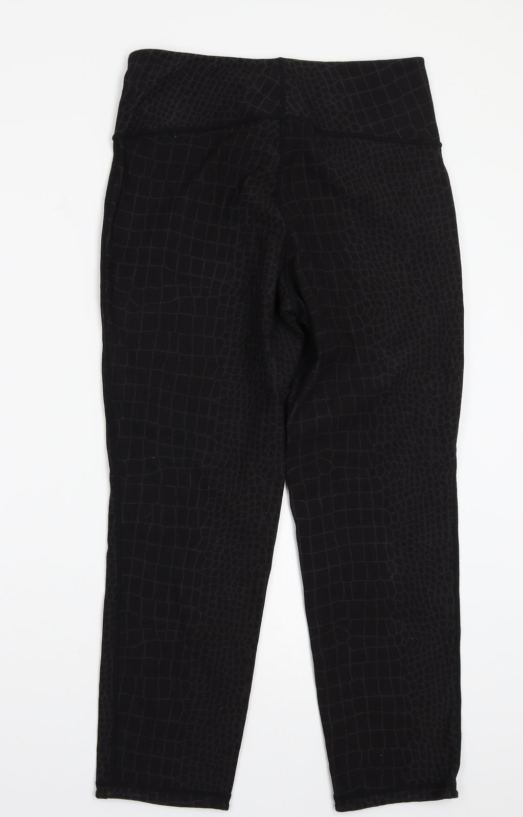 Preworn Womens Black Animal Print  Jegging Trousers Size 10 L24 in