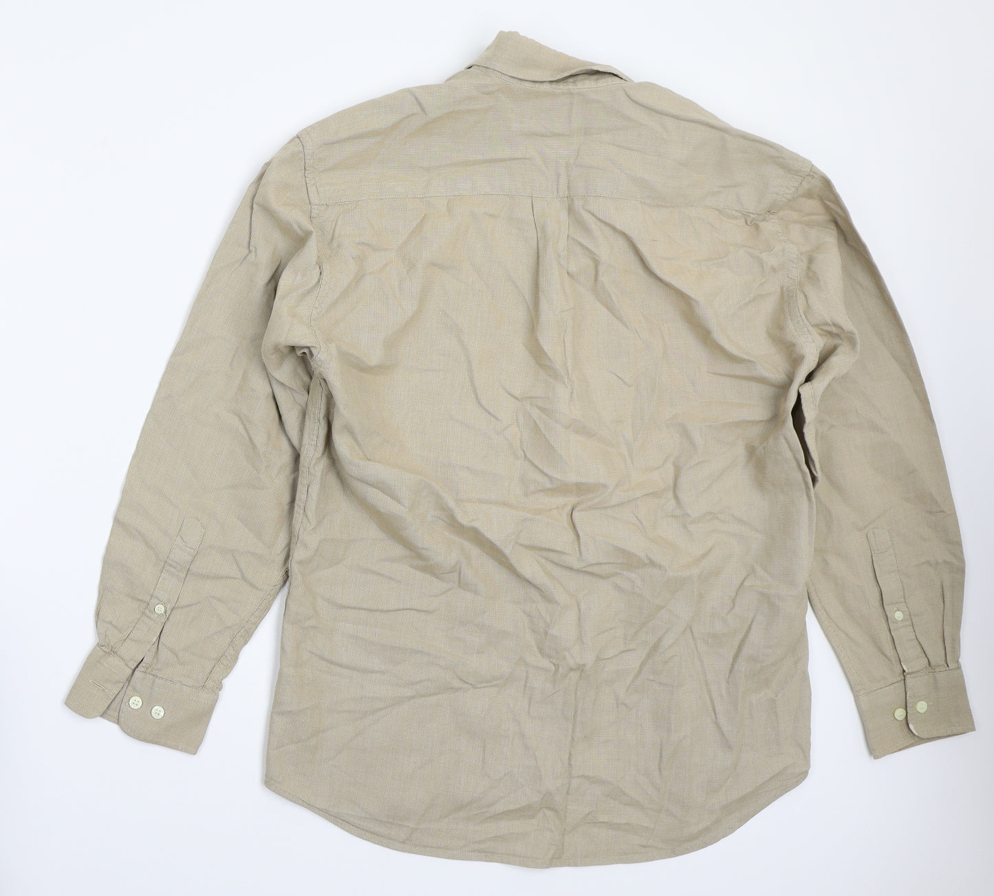 Marks and Spencer Mens Beige    Button-Up Size S
