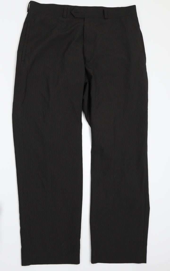 BHS Womens Brown Striped  Trousers  Size 34 L29 in