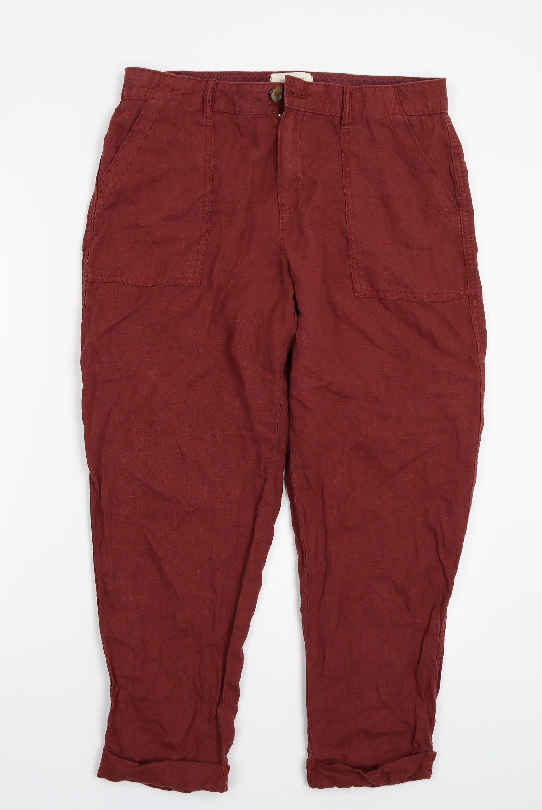 F&F Womens Brown   Trousers  Size 12 L25 in