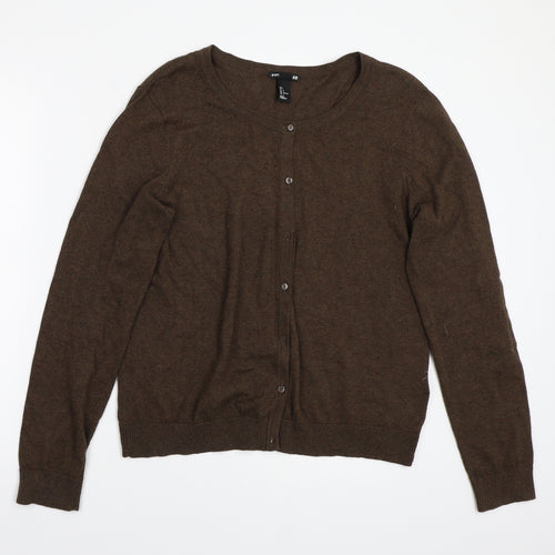 H&M Womens Brown   Cardigan Jumper Size L