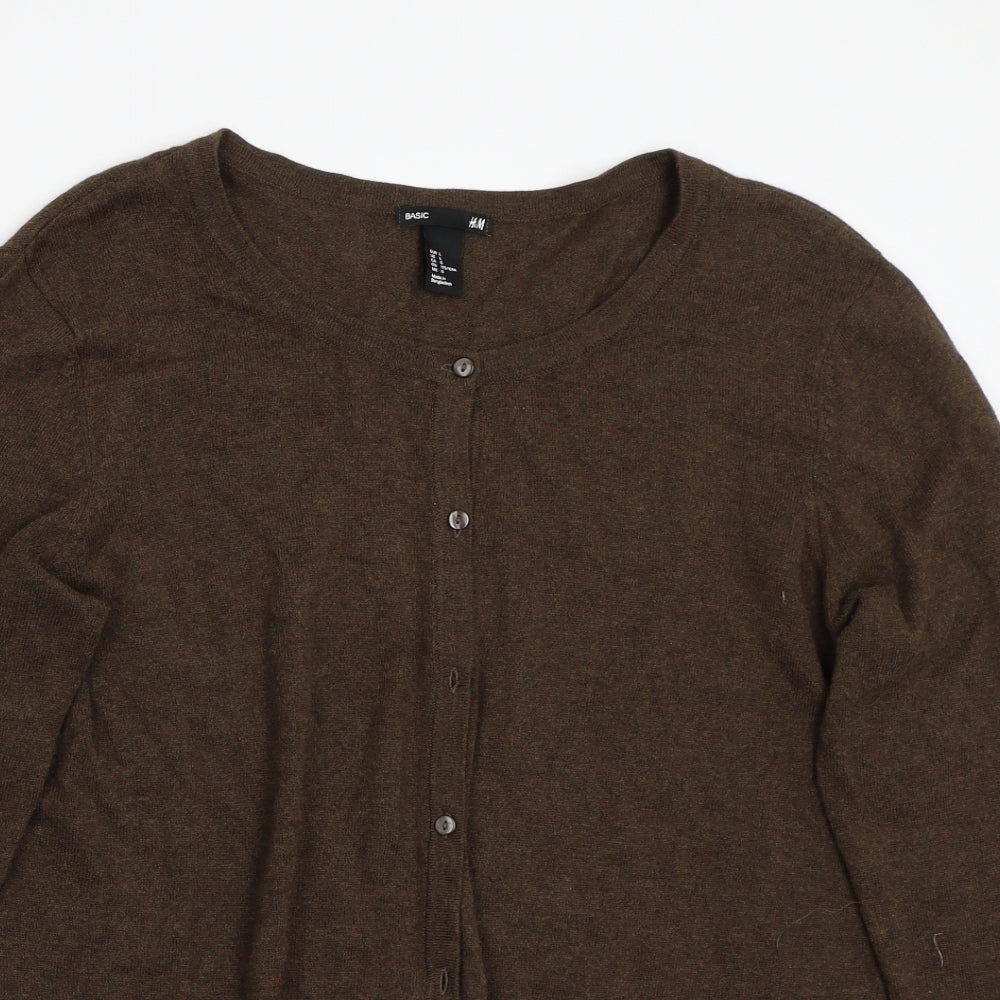 H&M Womens Brown   Cardigan Jumper Size L