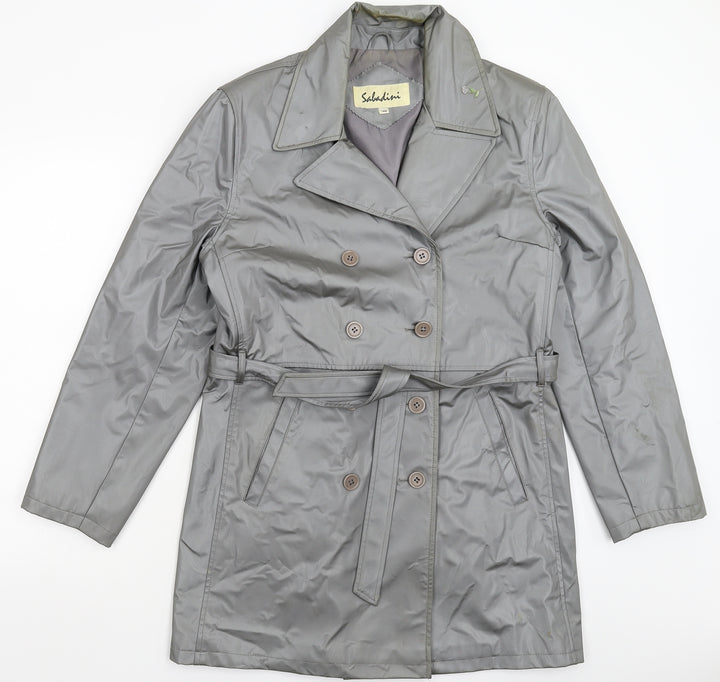 Sabadini Womens Silver   Kimono Coat Size 14