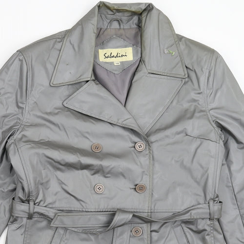 Sabadini Womens Silver   Kimono Coat Size 14