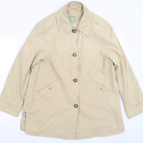 Isle Womens Beige   Jacket Coat Size 16