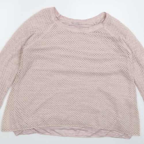 Preworn Womens Pink  Knit Pullover Jumper Size 20
