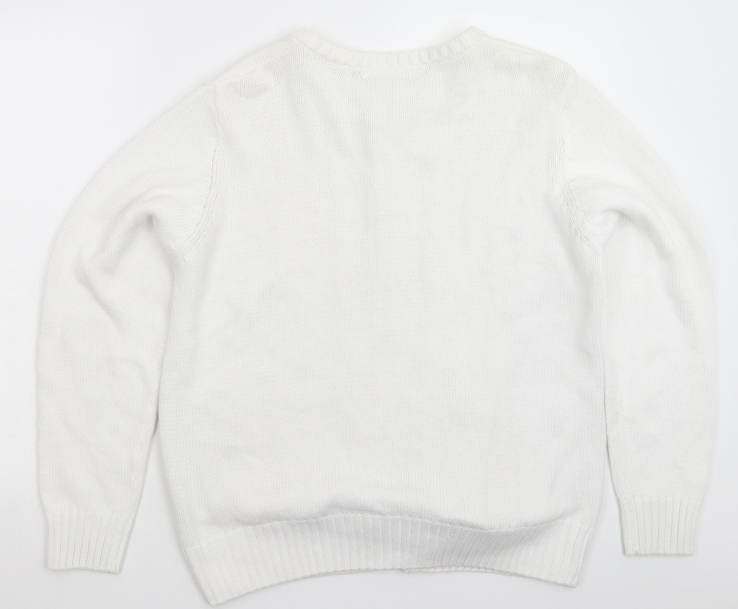Isle Womens White  Knit Cardigan Jumper Size 20