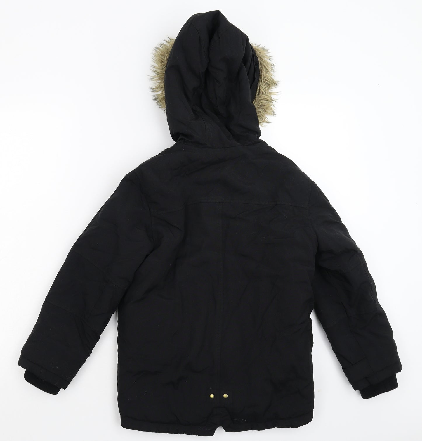 Marks and Spencer Boys Black   Parka Coat Size 7-8 Years