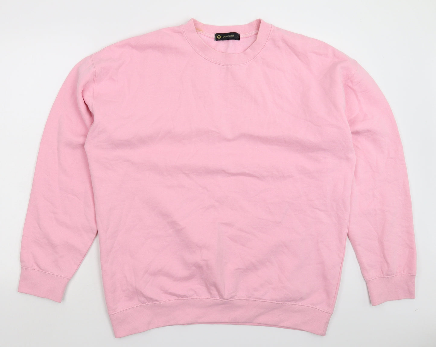 I SAW IT FIRST Mens Pink   Pullover Sweatshirt Size L