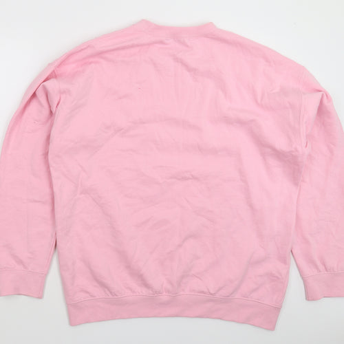 I SAW IT FIRST Mens Pink   Pullover Sweatshirt Size L