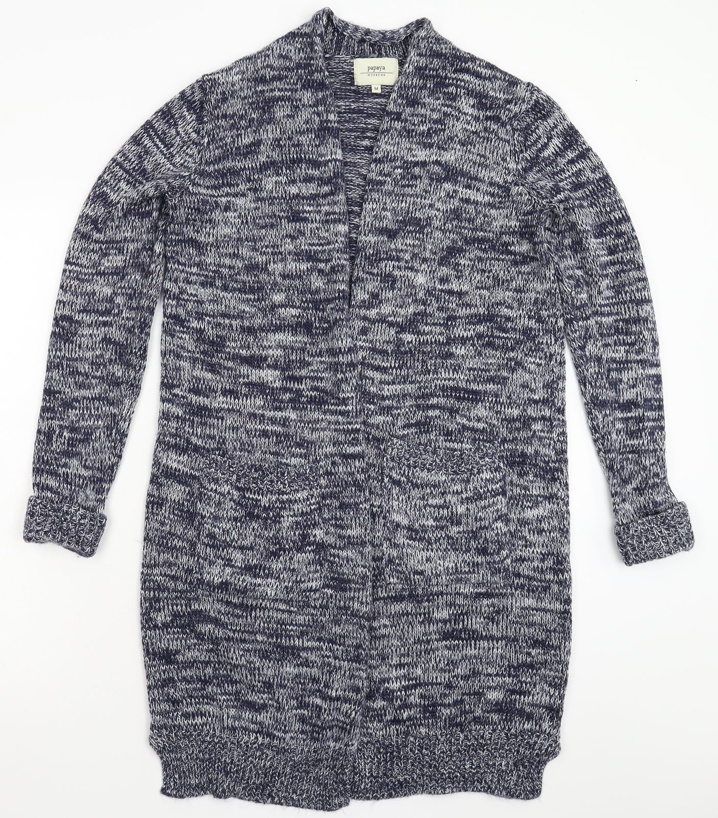 Papaya Womens Blue  Knit Cardigan Jumper Size M