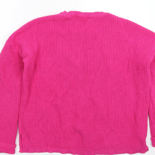 Weekend Womens Pink  Knit Pullover Jumper Size L  - Oversized
