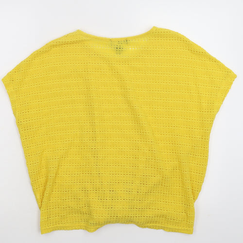 New Look Womens Yellow  Knit Pullover Jumper Size M