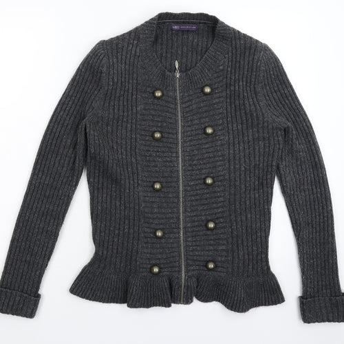 Marks and Spencer Womens Grey  Knit Jacket Coatigan Size 16