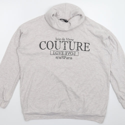 Select Womens Grey   Pullover Sweatshirt Size M