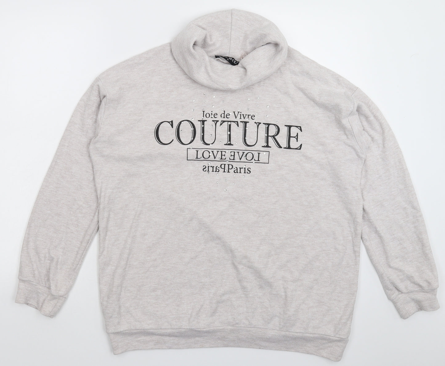 Select Womens Grey   Pullover Sweatshirt Size M