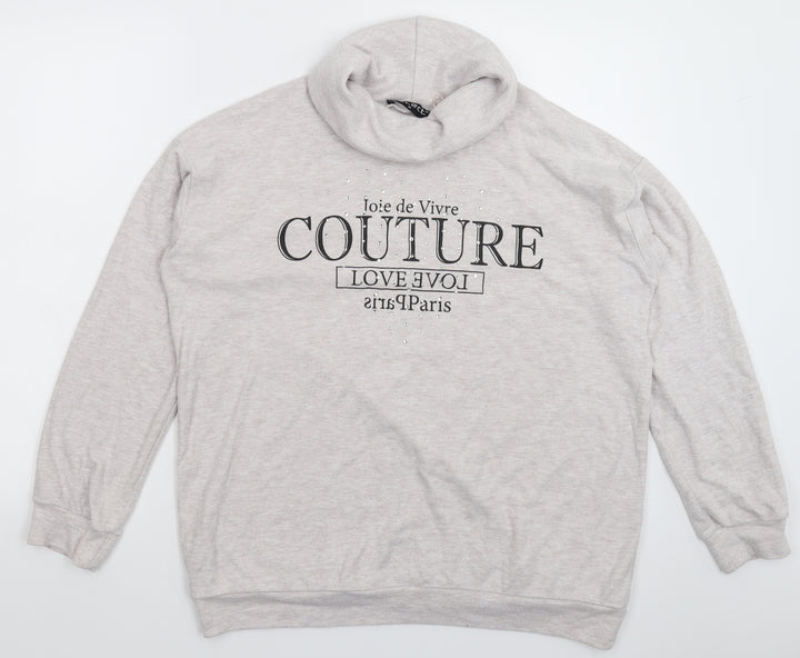 Select Womens Grey   Pullover Sweatshirt Size M