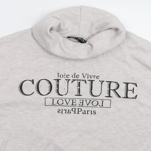 Select Womens Grey   Pullover Sweatshirt Size M