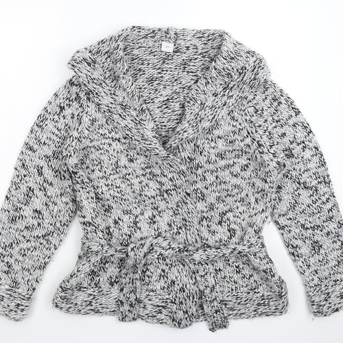New Look Womens Grey  Knit Jacket Coatigan Size 14