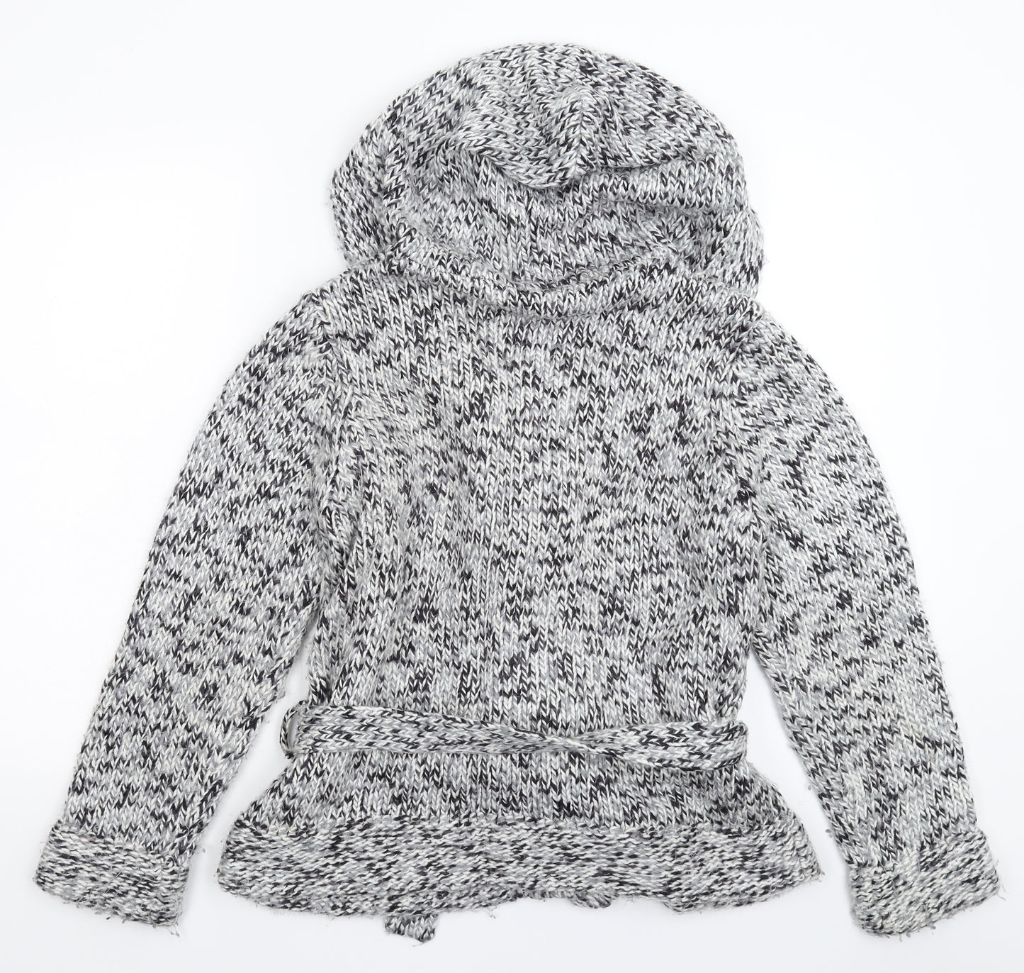 New Look Womens Grey  Knit Jacket Coatigan Size 14