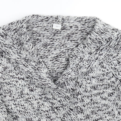 New Look Womens Grey  Knit Jacket Coatigan Size 14