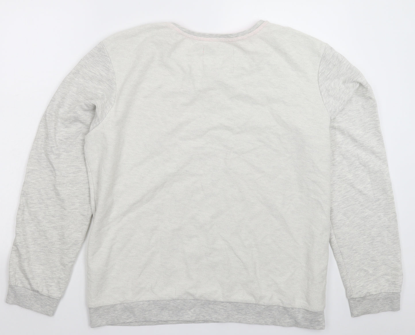 NEXT Womens Grey Floral  Pullover Sweatshirt Size 18