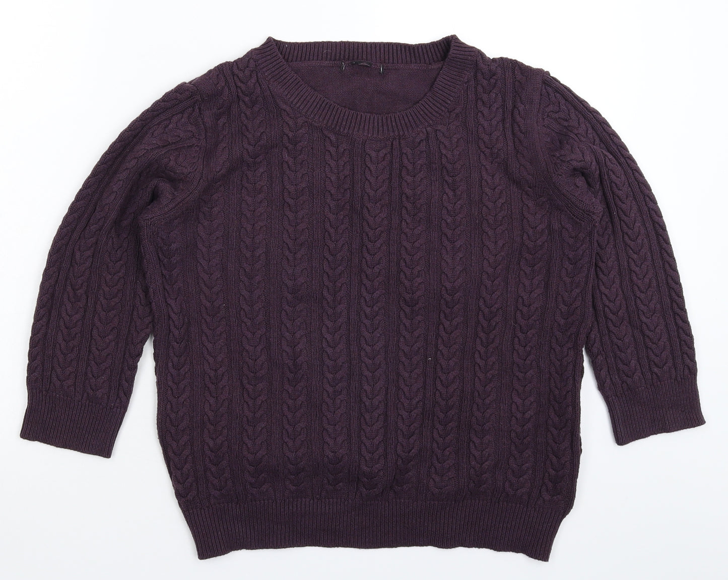 Preworn Womens Purple  Knit Pullover Jumper Size M