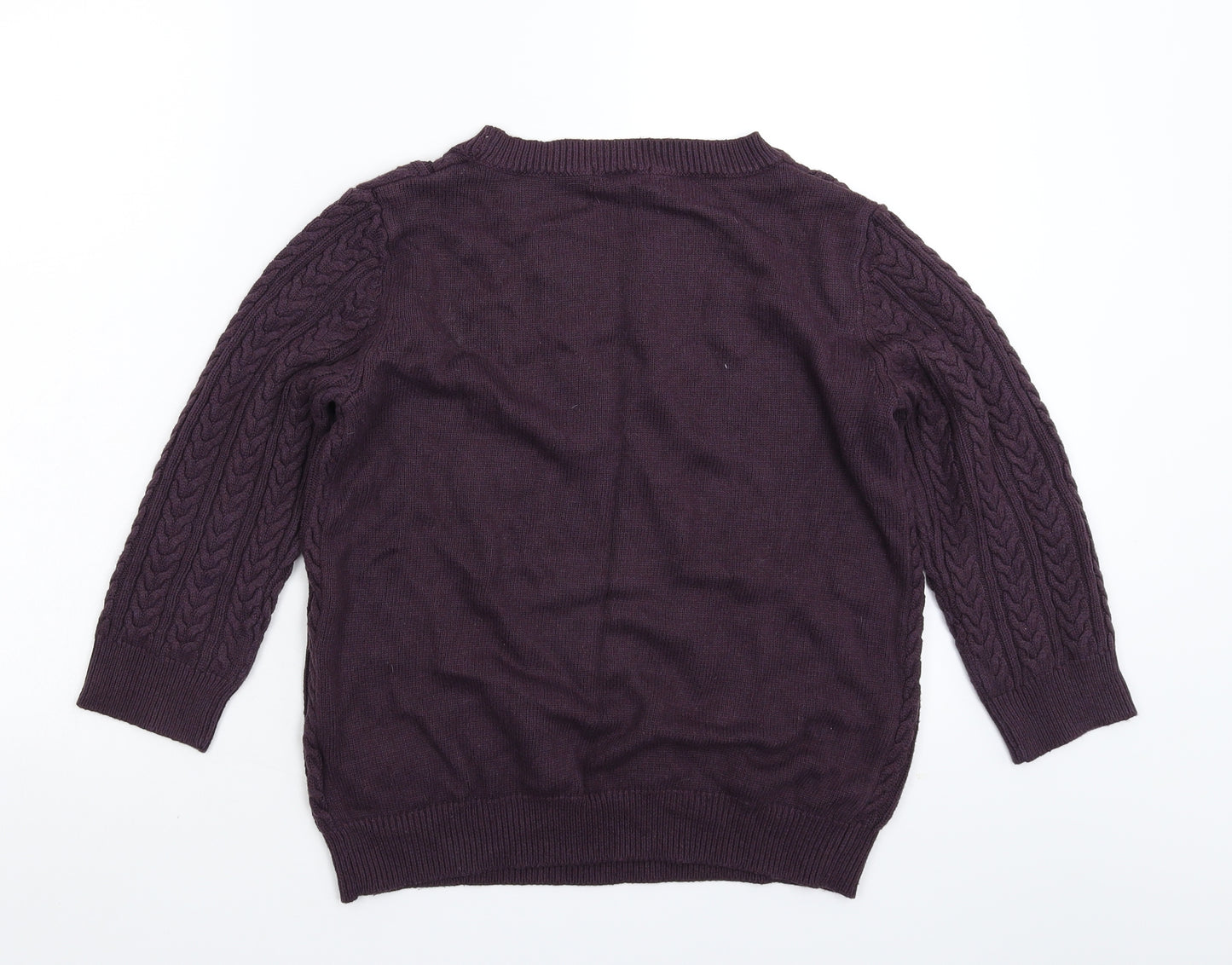 Preworn Womens Purple  Knit Pullover Jumper Size M