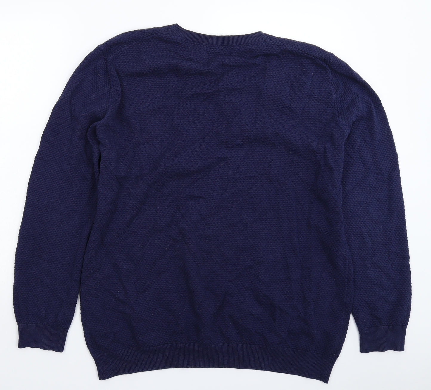 Peacocks Mens Blue  Knit Pullover Jumper Size 2XL