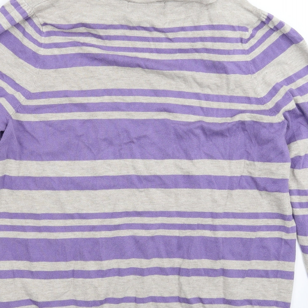 Marks and Spencer Womens Multicoloured Striped Knit Pullover Jumper Size 18
