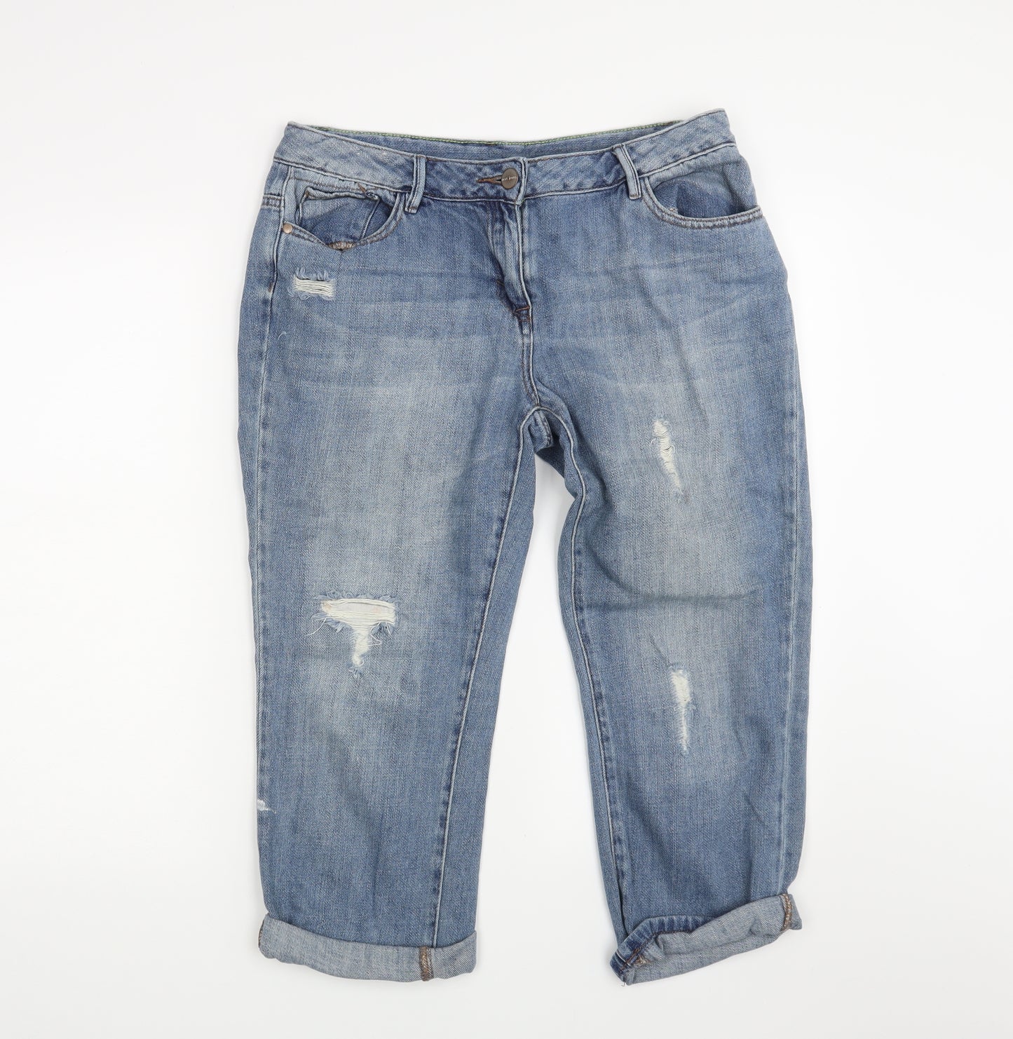 NEXT Womens Blue  Denim Cropped Jeans Size 12 L21 in