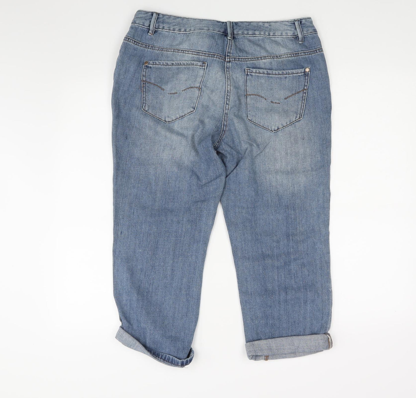 NEXT Womens Blue  Denim Cropped Jeans Size 12 L21 in