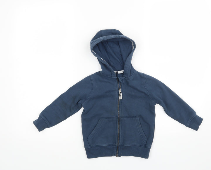 TU Boys Blue Full Zip Hoodie Size 2 Years