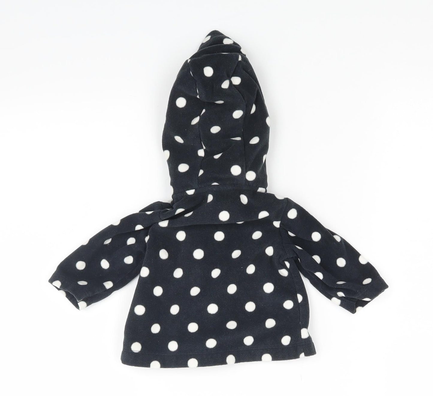Carters Baby Blue Polka Dot Fleece Basic Coat Coat Size 0-3 Months