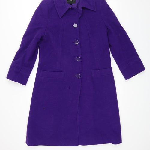 Hobbs Womens Purple   Overcoat Coat Size 12