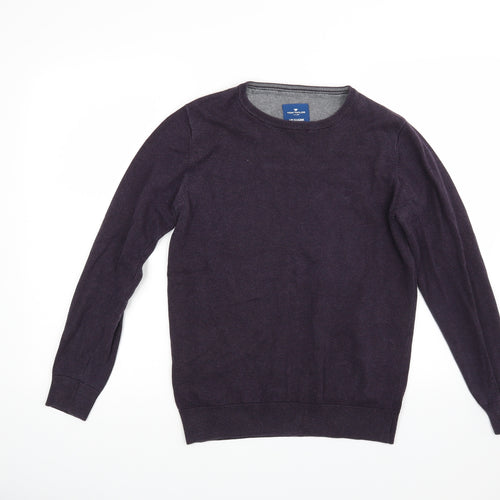 Tom Taylor Mens Purple  Knit Pullover Jumper Size S