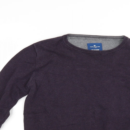 Tom Taylor Mens Purple  Knit Pullover Jumper Size S