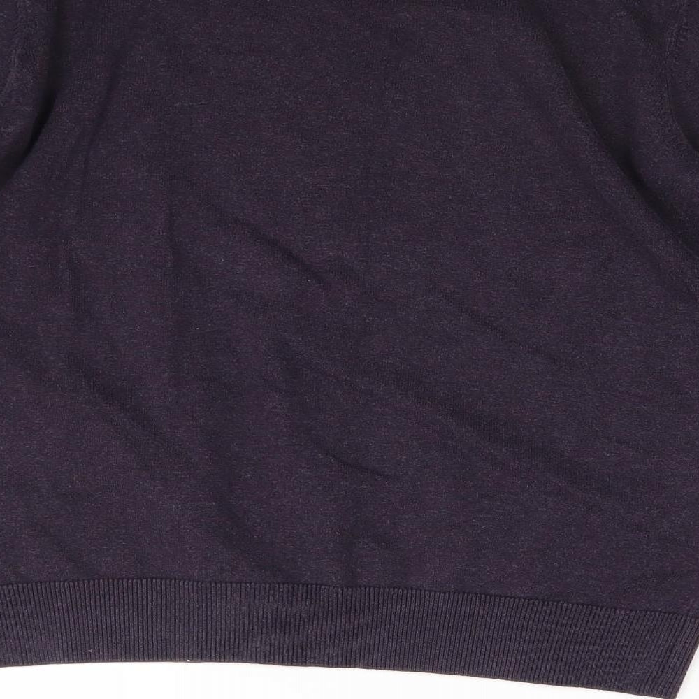 Tom Taylor Mens Purple  Knit Pullover Jumper Size S