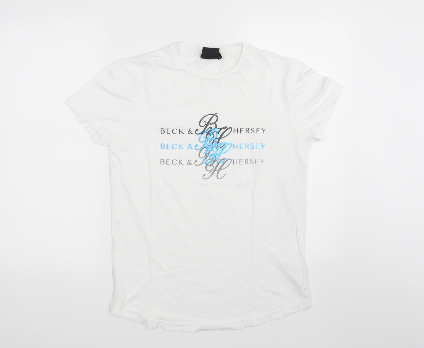 Beck & Hersey Mens White    T-Shirt Size S