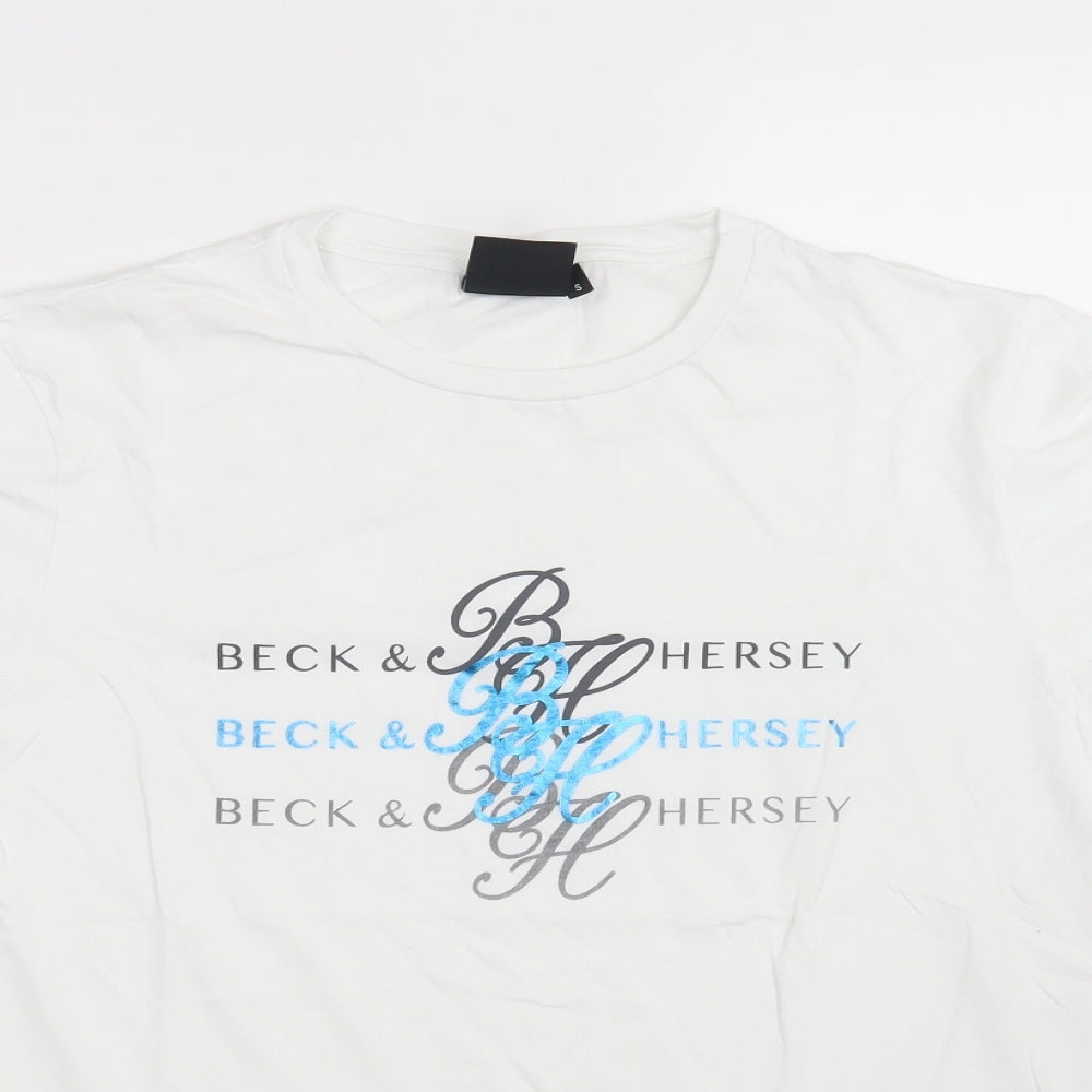 Beck & Hersey Mens White    T-Shirt Size S