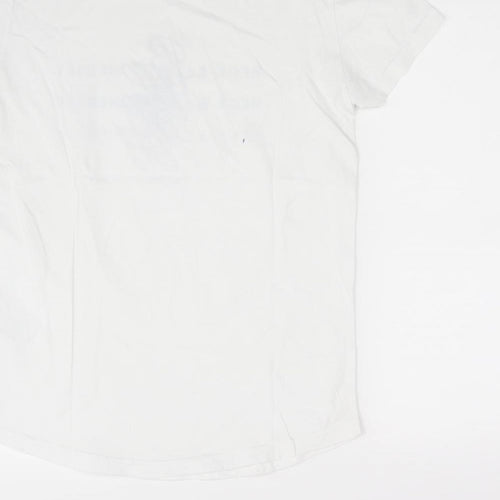 Beck & Hersey Mens White    T-Shirt Size S