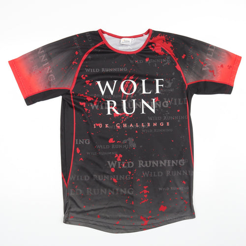 Scimitar Mens Red    T-Shirt Size M  - Wolf Run