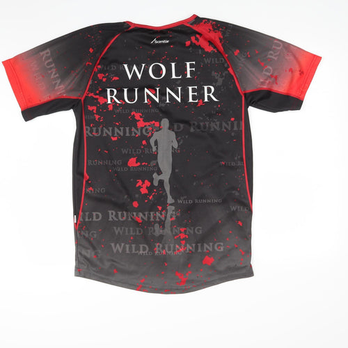 Scimitar Mens Red    T-Shirt Size M  - Wolf Run