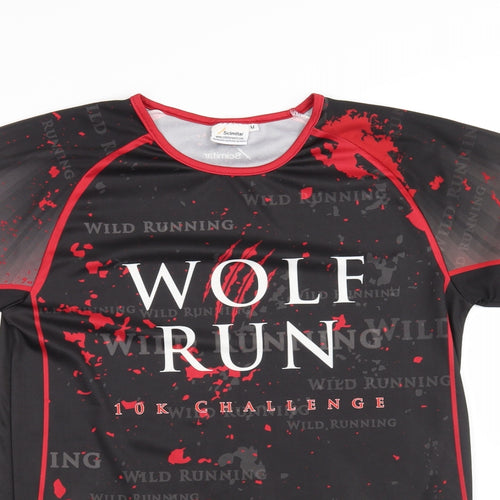 Scimitar Mens Red    T-Shirt Size M  - Wolf Run